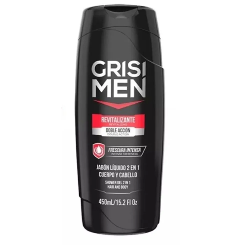 Jabon Corporal Liq Hombre Revitalizante 2 en 1 450ml Grisi