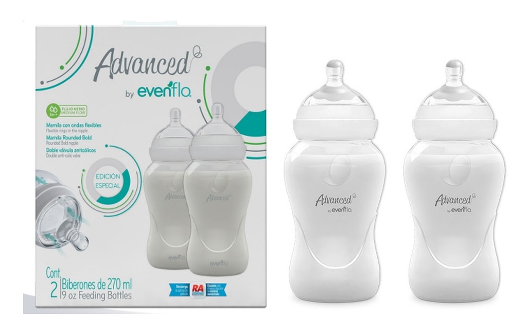[E1177] Biberon Bold ADV 9oz 2und PP Evenflo