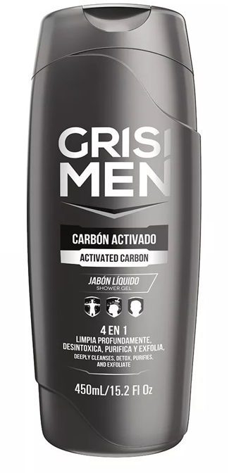 [J05149] Jabon Corporal Liq Carbon Activado 400ml Grisi
