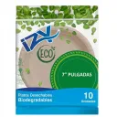 Plato Biodegradable de Almidon x 10und 7 Pulgadas Izy Eco