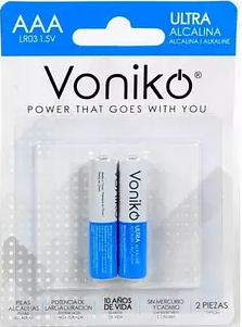 Pila Alcalina AAA Blister x2 LR03 2B Voniko