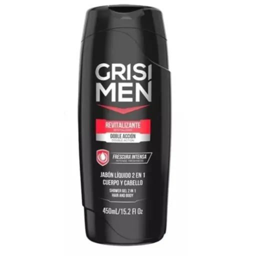 Jabon Corporal Liq Hombre Revitalizante 2 en 1 450ml Grisi