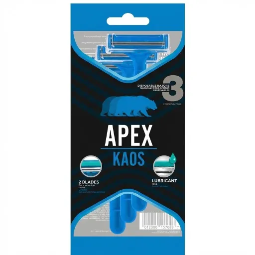 Maquina de Afeitar Hombre x 2und 3hojas Apex