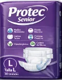 Pañales Adulto Talla L x30 Protec Senior – Desechables de Alta Absorción y Protección